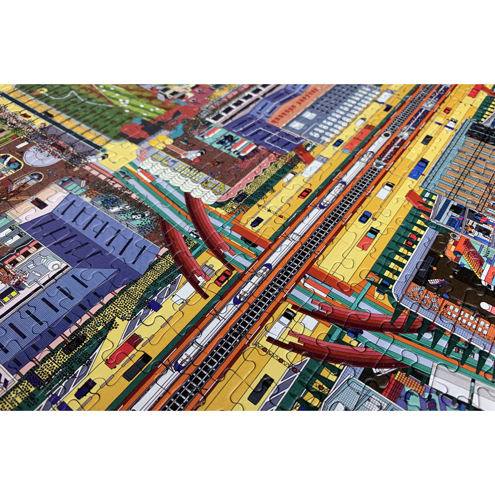 Crossroads city map jigsaw puzzle for grown ups
