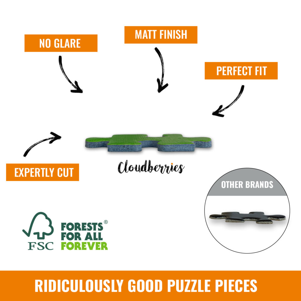 Cloudberries puzzles are environmentally friendly