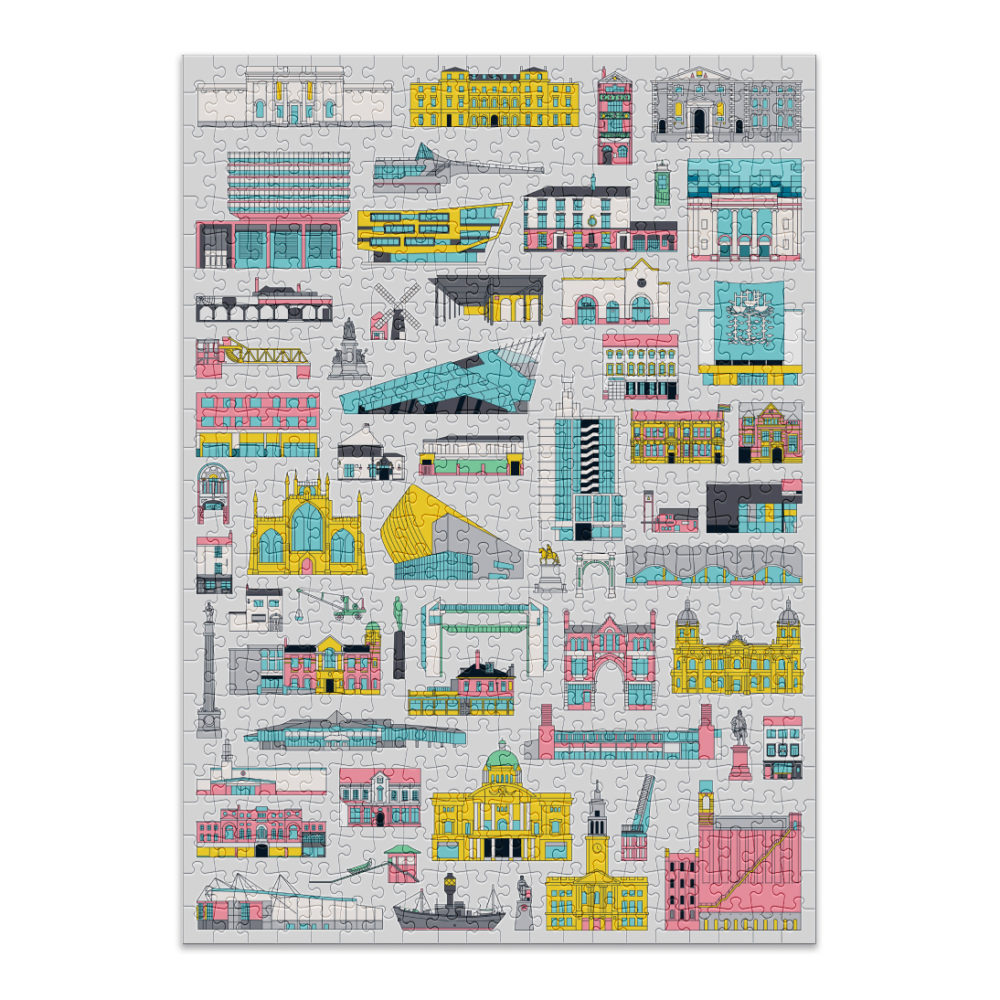 500 piece buildings puzzle from Cloudberries