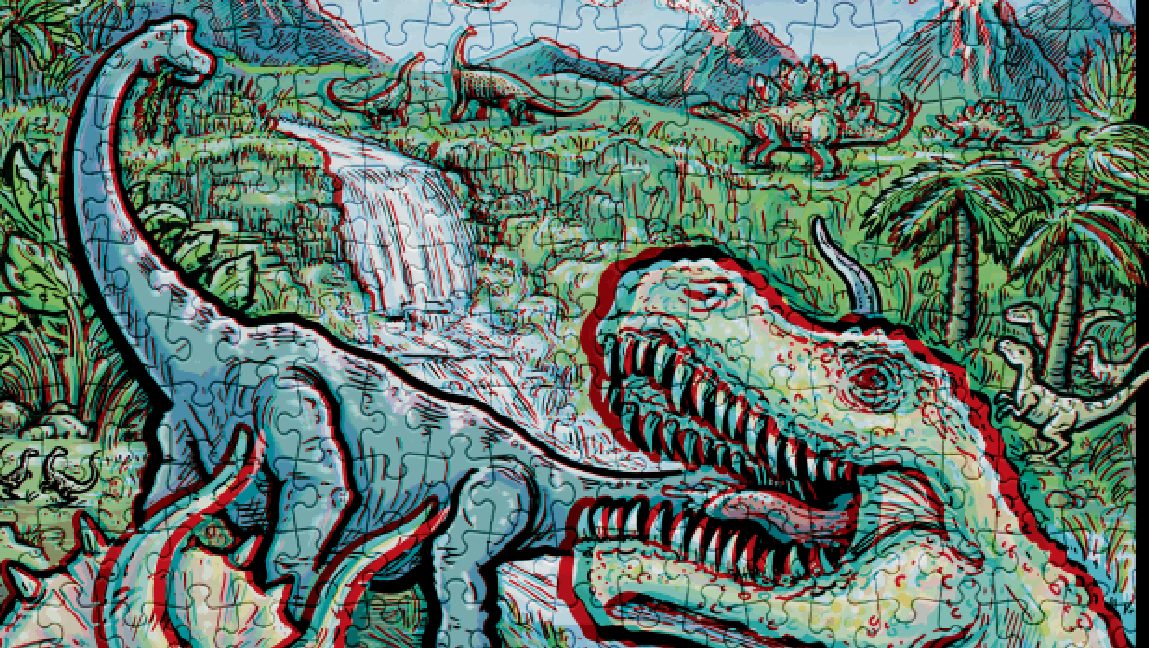 Dinosaurs 3D jigsaw puzzle (500 pieces)