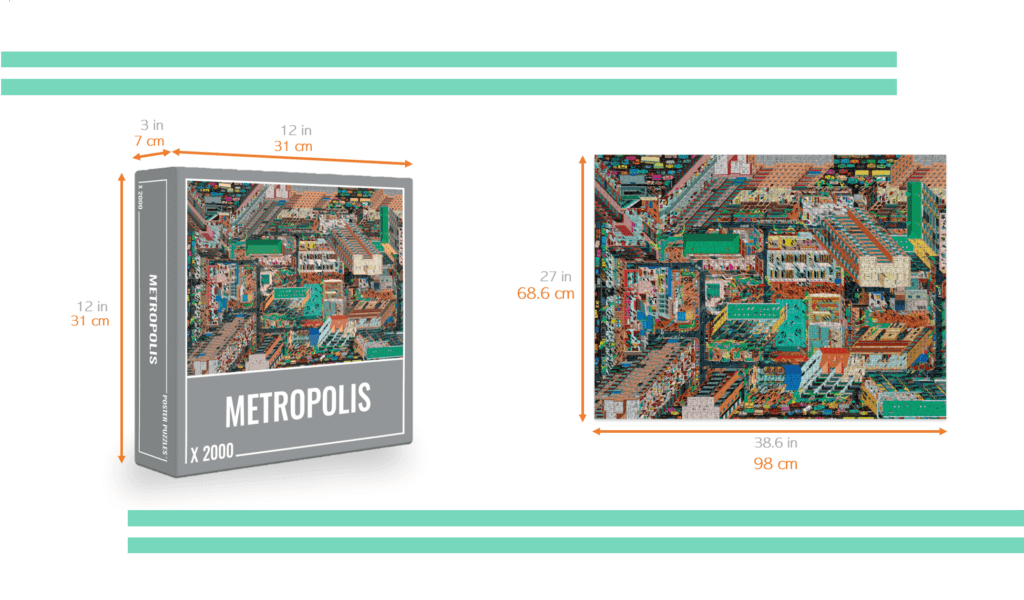 metropolis jigsaw puzzle with dimensions