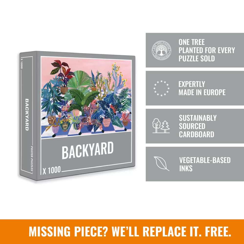 Backyard is a handsome jigsaw puzzle made by Cloudberries
