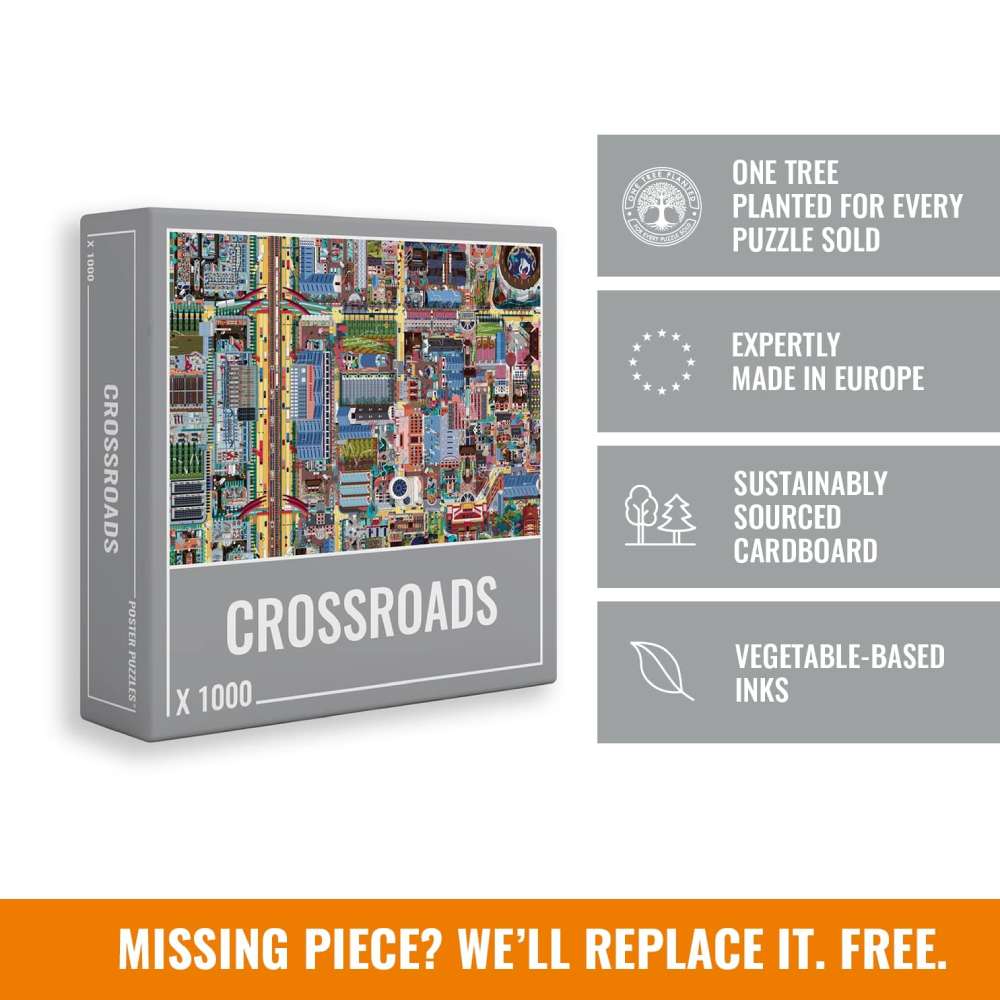 Crossroads is a city-themed jigsaw puzzle made by Cloudberries