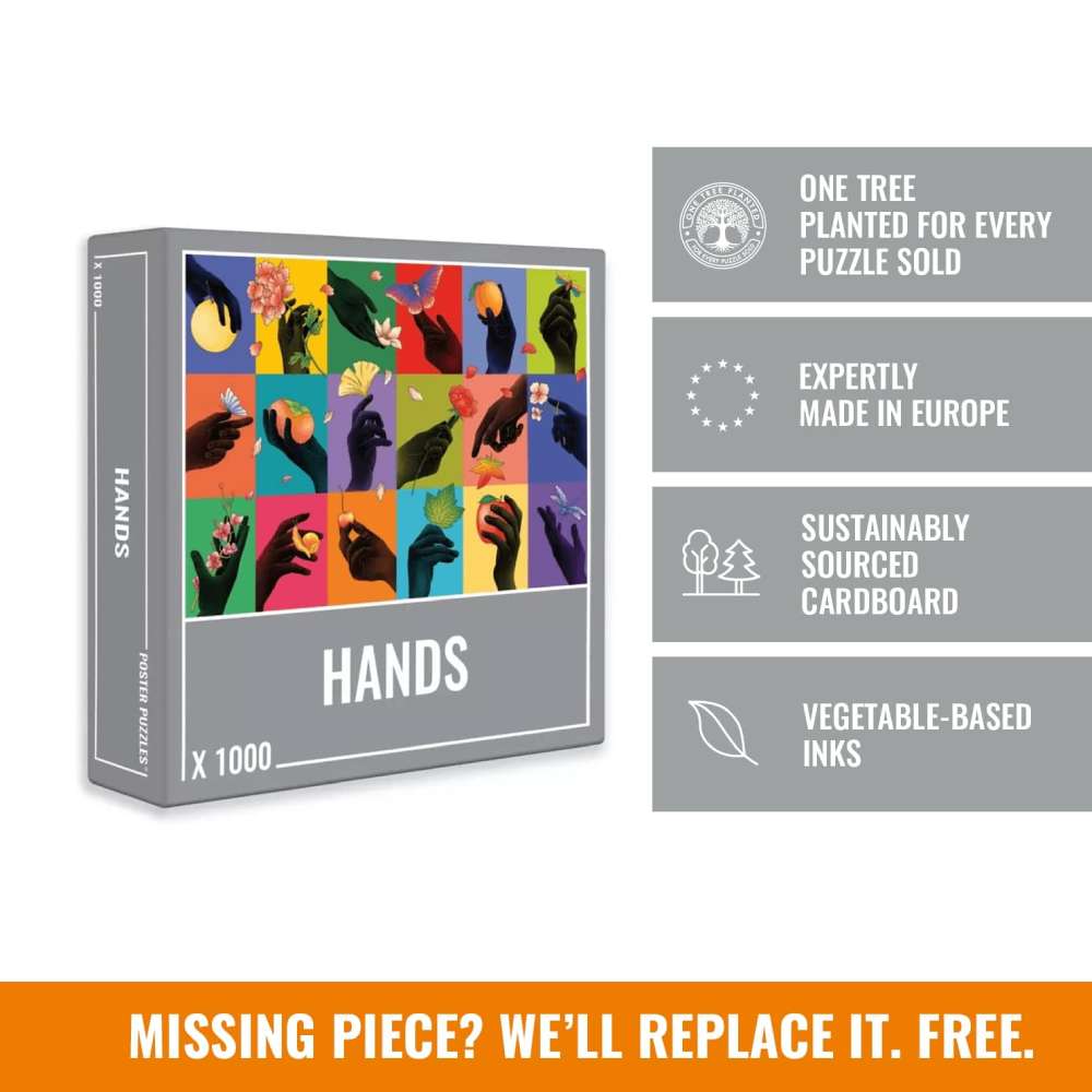Hands is a cool jigsaw puzzle made by Cloudberries