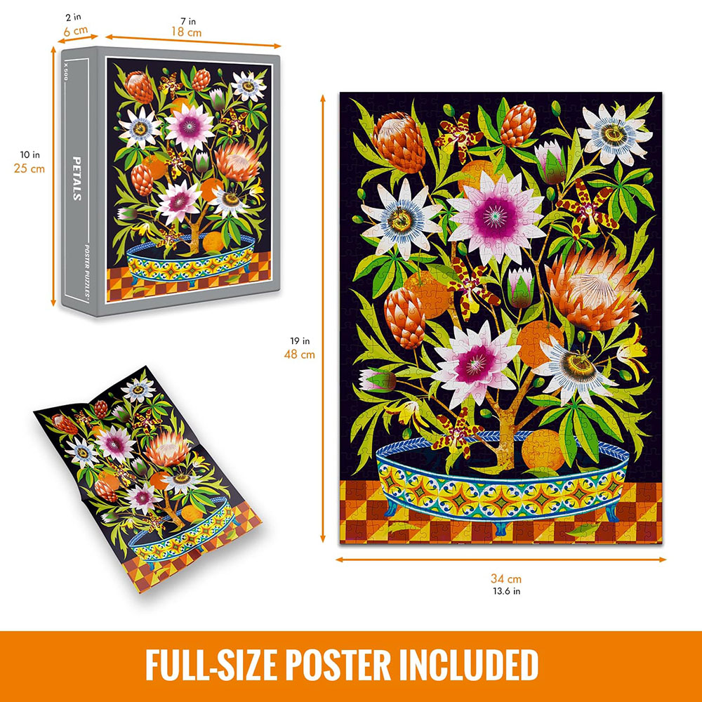 Petals jigsaw puzzle with poster