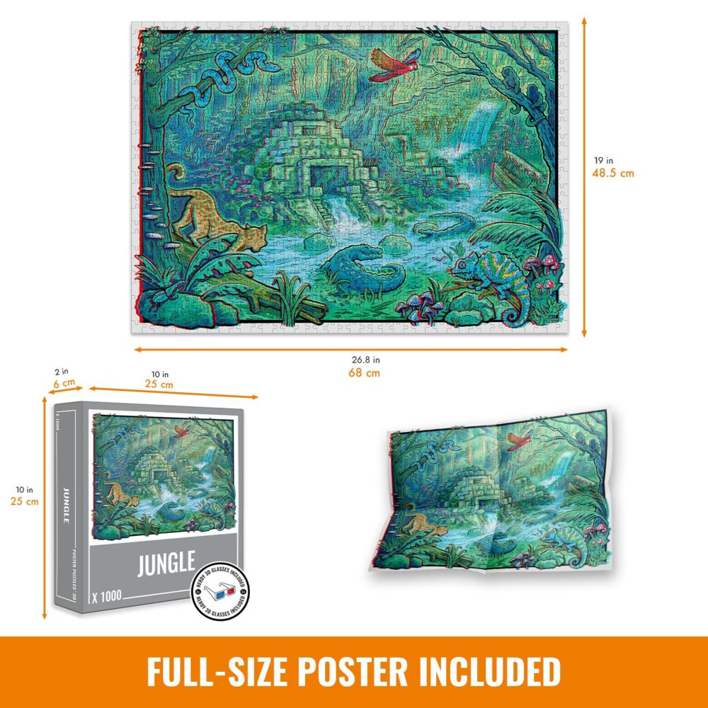 Jungle 3D is a quirky 3D jigsaw puzzle for adults!