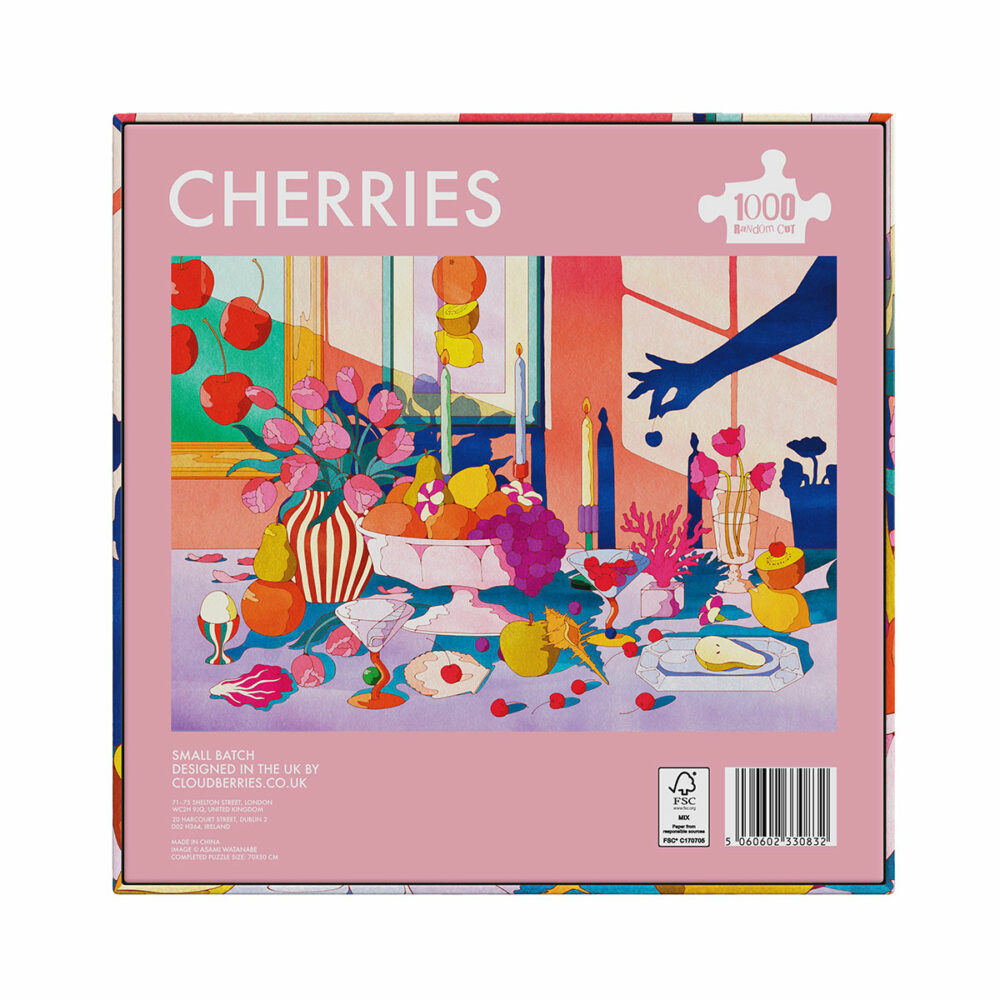 Cherries 1000 piece random cut puzzle