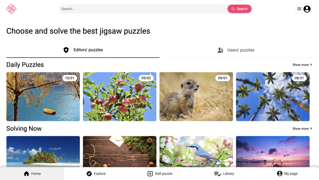 Jigsaw Puzzle Craft website
