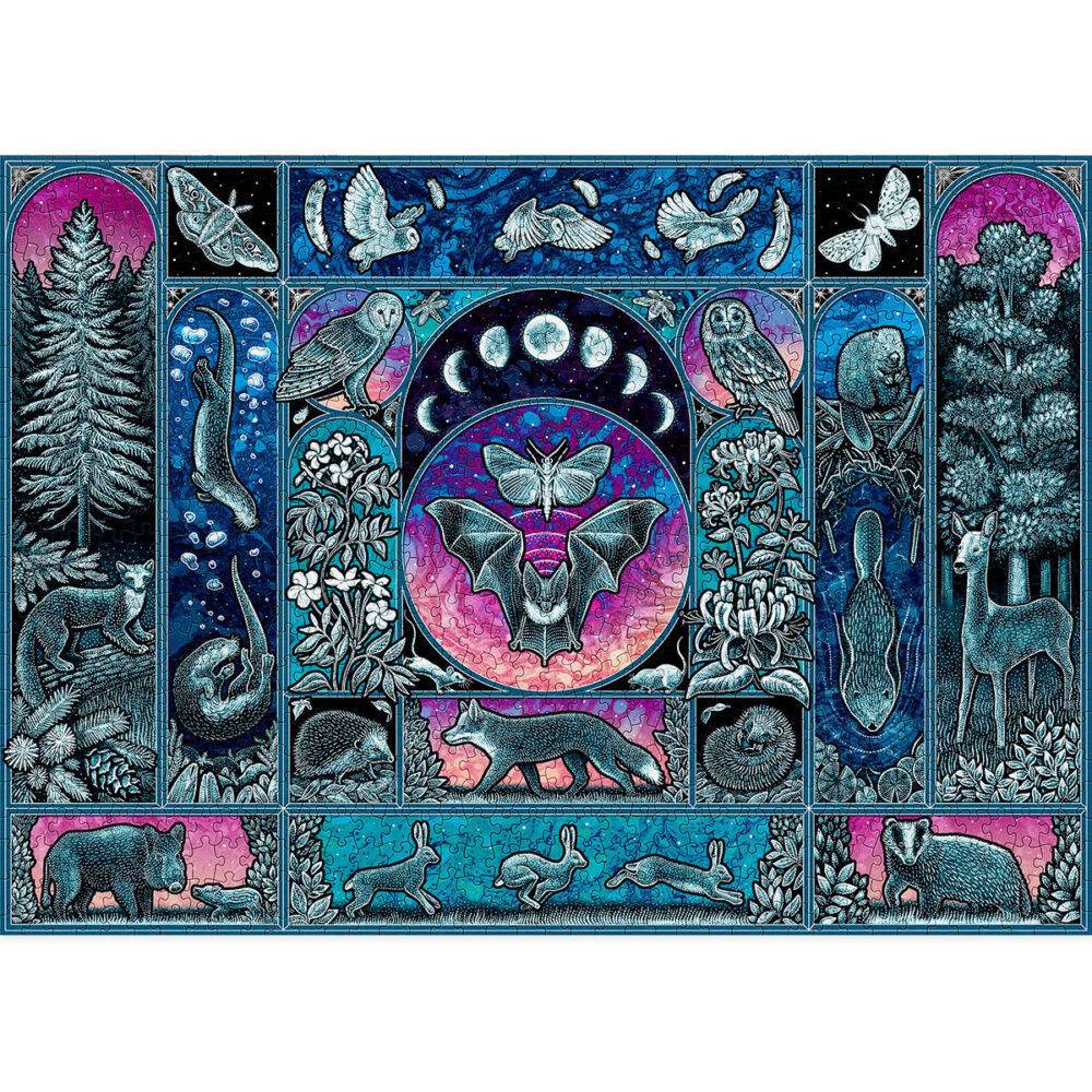 Nocturnal is a glow in the dark puzzle with 1000 pieces